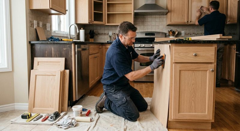 Oak Cabinet Remodeling in Carmel, IN
